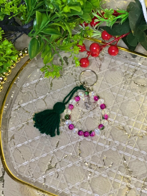 Handmade Beaded Keychain – Cute & Colorful Charm for Bags, Keys & Gifts