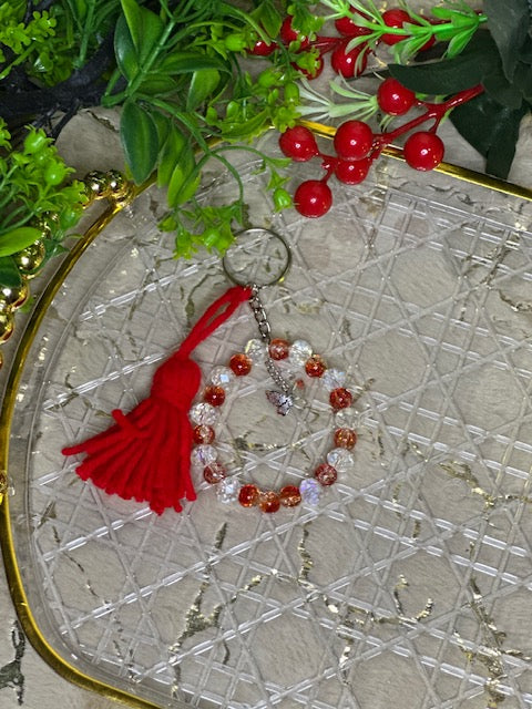 Handmade Beaded Keychain – Cute & Colorful Charm for Bags, Keys & Gifts