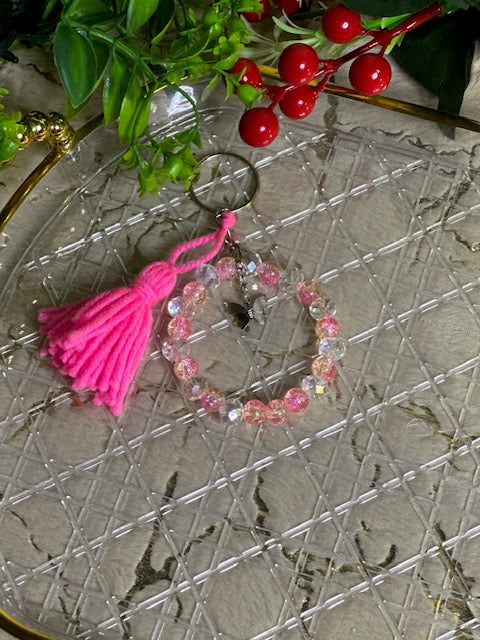 Handmade Beaded Keychain – Cute & Colorful Charm for Bags, Keys & Gifts