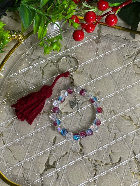 Handmade Beaded Keychain – Cute & Colorful Charm for Bags, Keys & Gifts