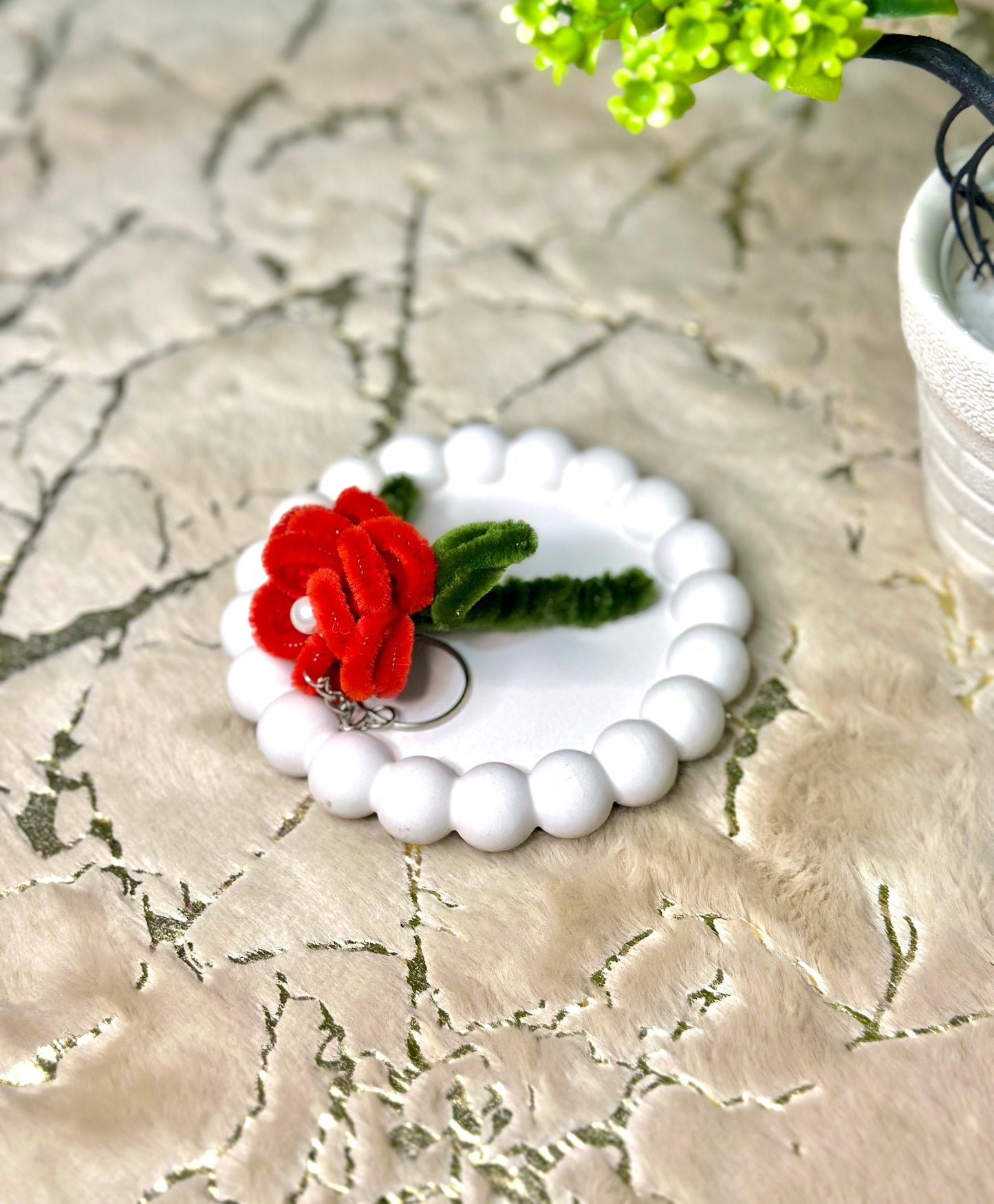 Velvet Charm Keychain – Handmade with Love