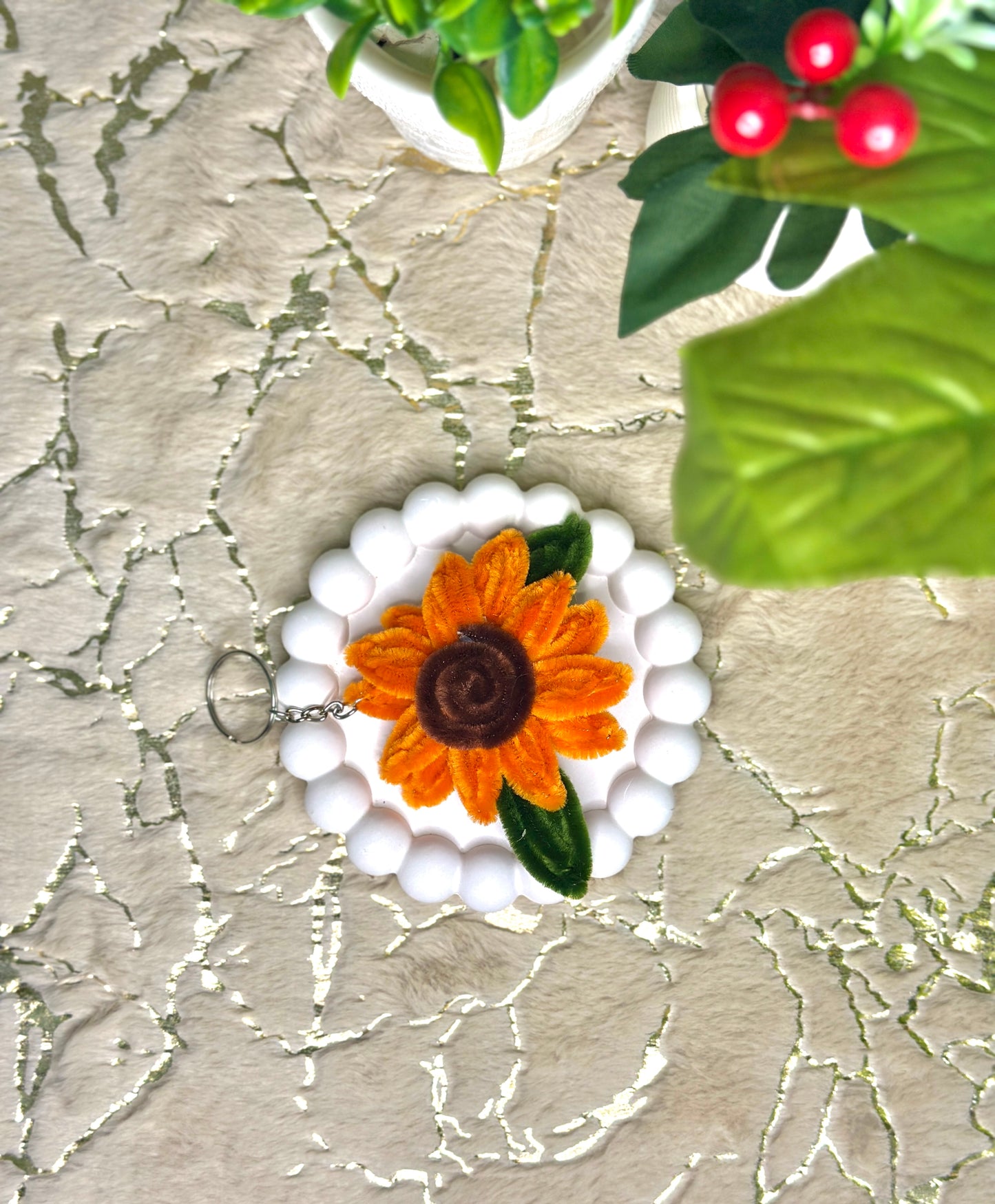 Velvet Charm Keychain – Handmade with Love