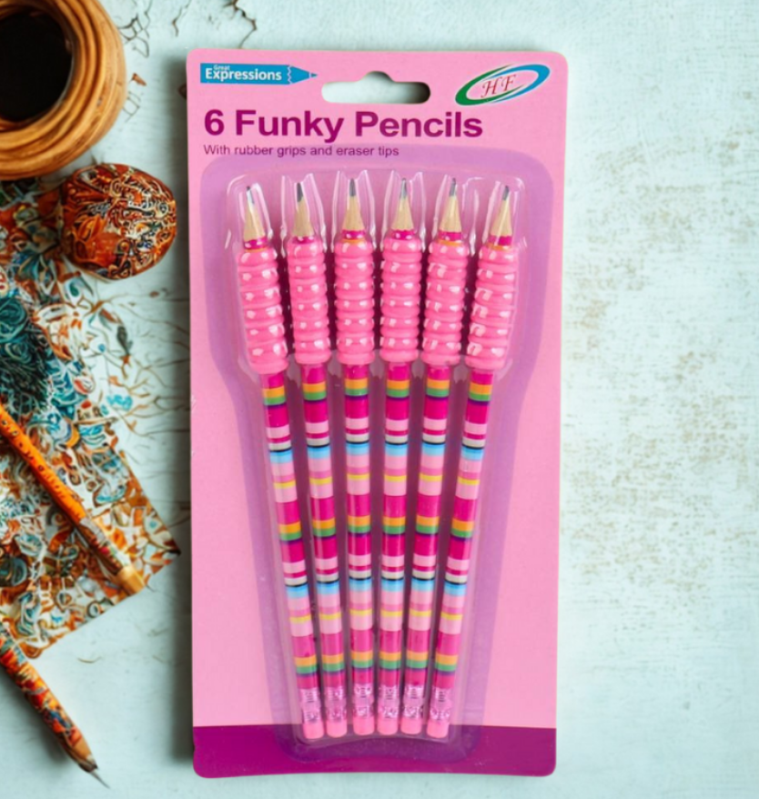Funky Pencil Set ( 6 pencils )
