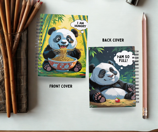 Panda Theme Spiral Notebook A4 Size (200 pages)