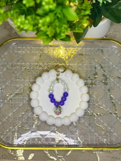 Starry Dream Handmade Beaded Keychain