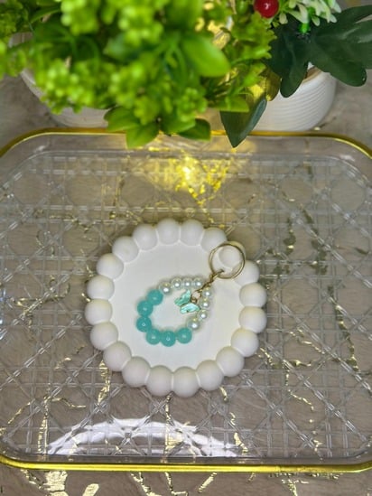 🦋 Handmade Butterfly Beaded Keychain