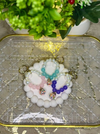 Starry Dream Handmade Beaded Keychain