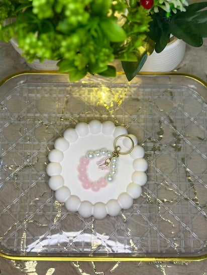 🦋 Handmade Butterfly Beaded Keychain