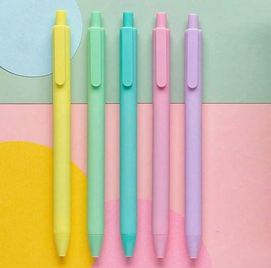 Imported Macaron Gel Pen ( Black color) with 1 Black and 1 Blue Refill