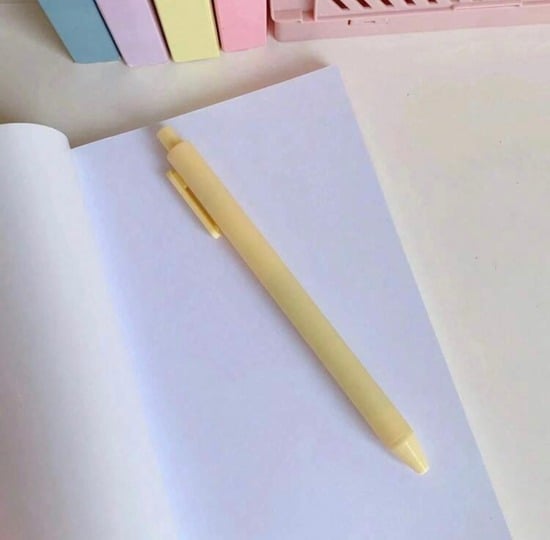 Imported Macaron Gel Pen ( Black color) with 1 Black and 1 Blue Refill