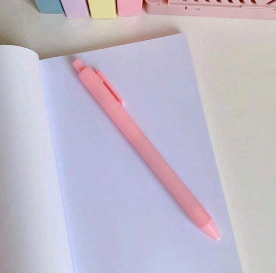 Imported Macaron Gel Pen ( Black color) with 1 Black and 1 Blue Refill