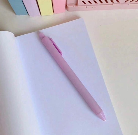 Imported Macaron Gel Pen ( Black color) with 1 Black and 1 Blue Refill